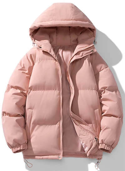 Winter Purple Sports Bubble Coat Pink